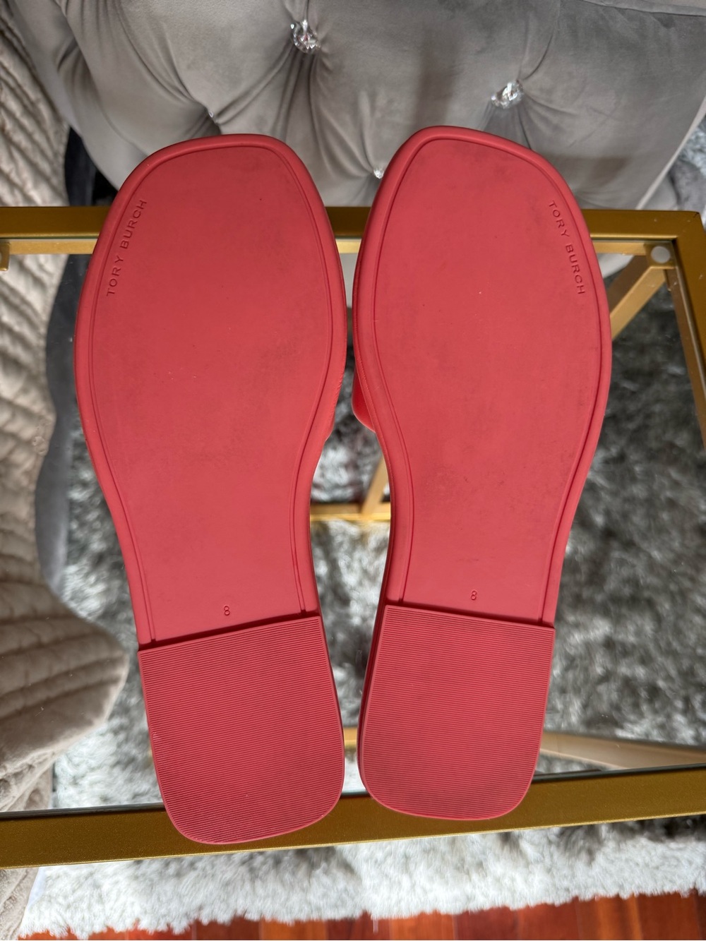 TORY BURCH DOUBLE T SPORT SLIDE -NAPPA LEATHER - Picture 5 of 7